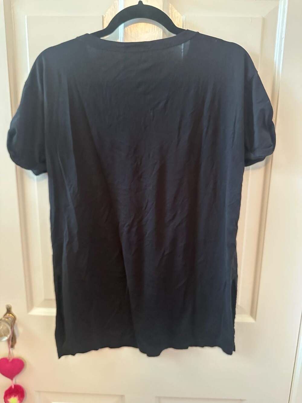 J.Crew Women's Black Cotton Split Hem Tee, Size S - Picture 5 of 8